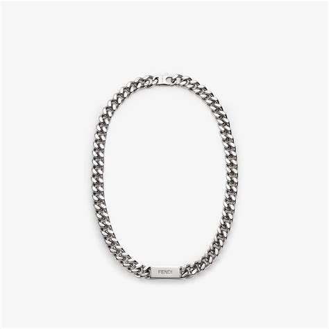 fendi silver necklace|Fendi necklace woman.